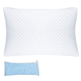 1Pc Shredded Memory Foam Pillow Adjustable Cool Pillow With Extra