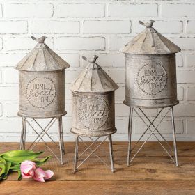 Set of Three Silo Containers
