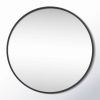 Round 28-inch Wall Mirror in Black - Living Room Bedroom Accent Bathroom Mirror