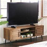 Modern Rustic Wood Finish TV Stand with Mid-Century Legs - for TV up to 65-inch