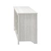 Farmhouse TV Stand in White Wood Grain Finish - for TVs up to 70-inch